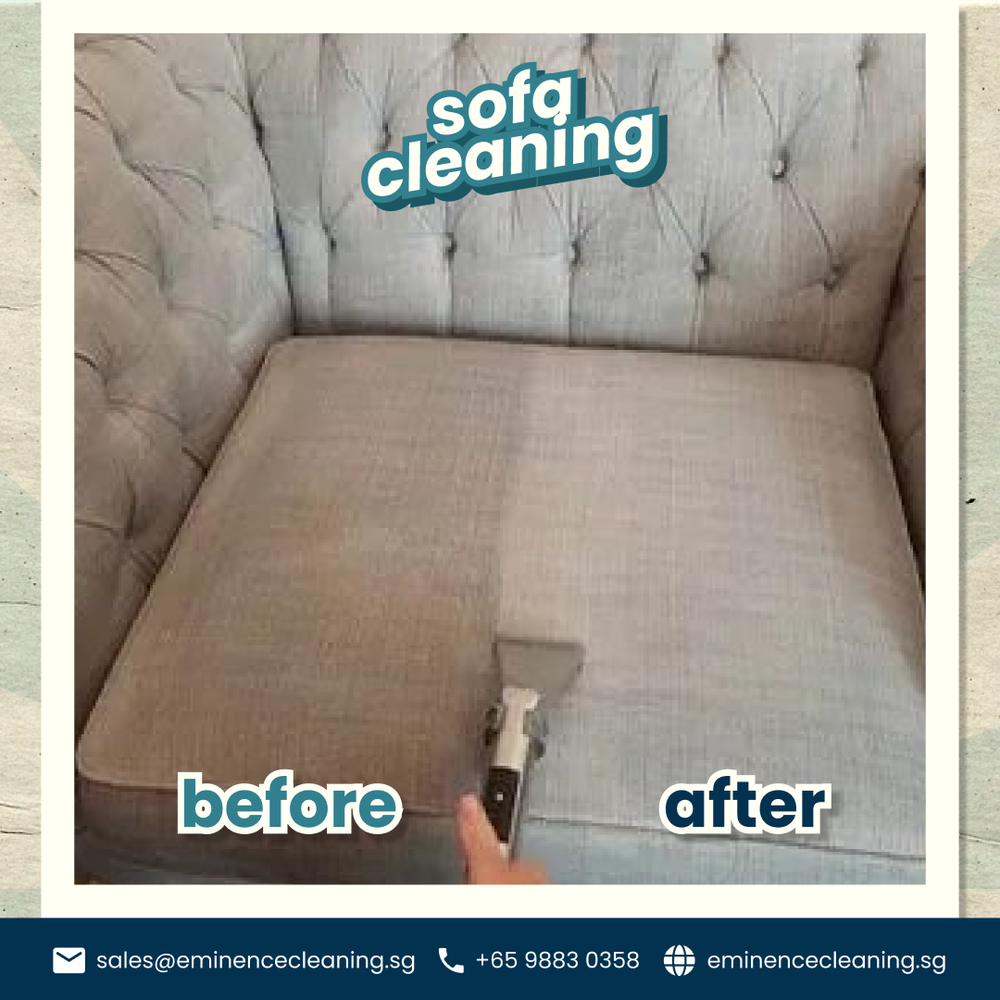 Sofa cleaning result