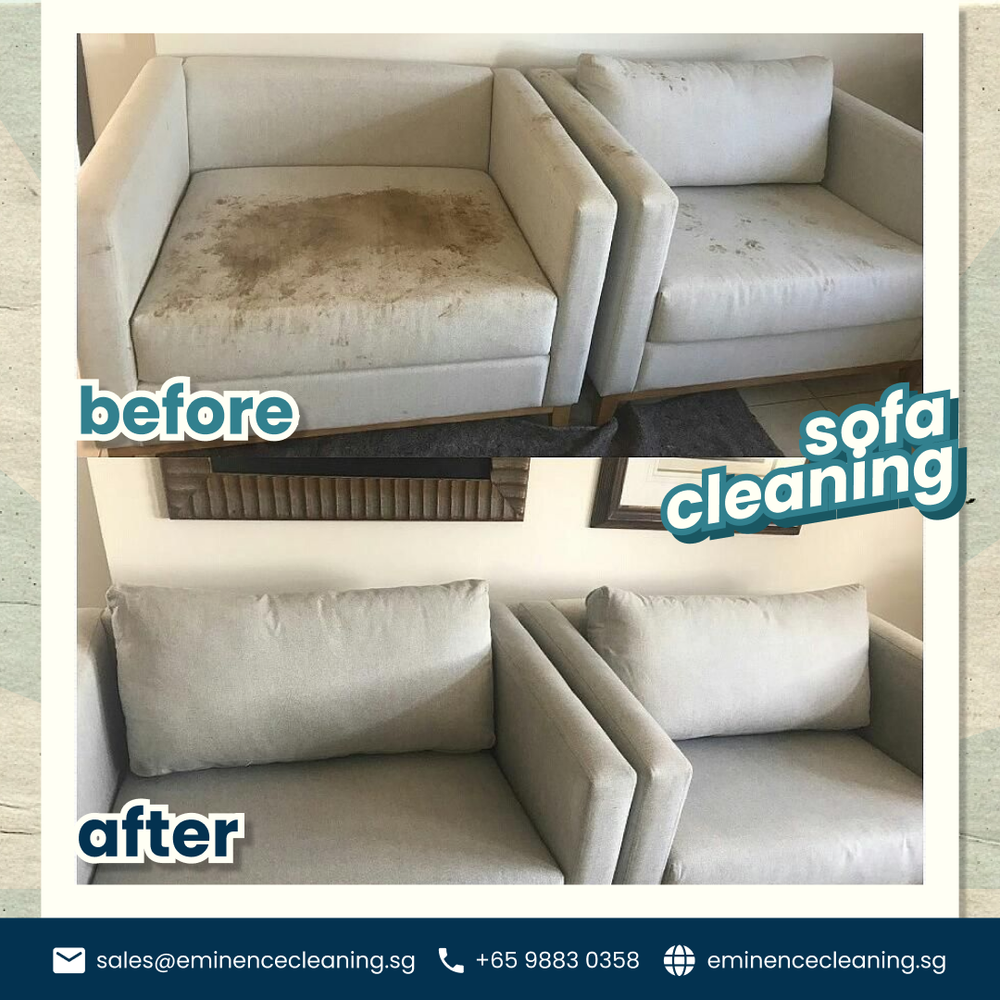 Sofa cleaning result
